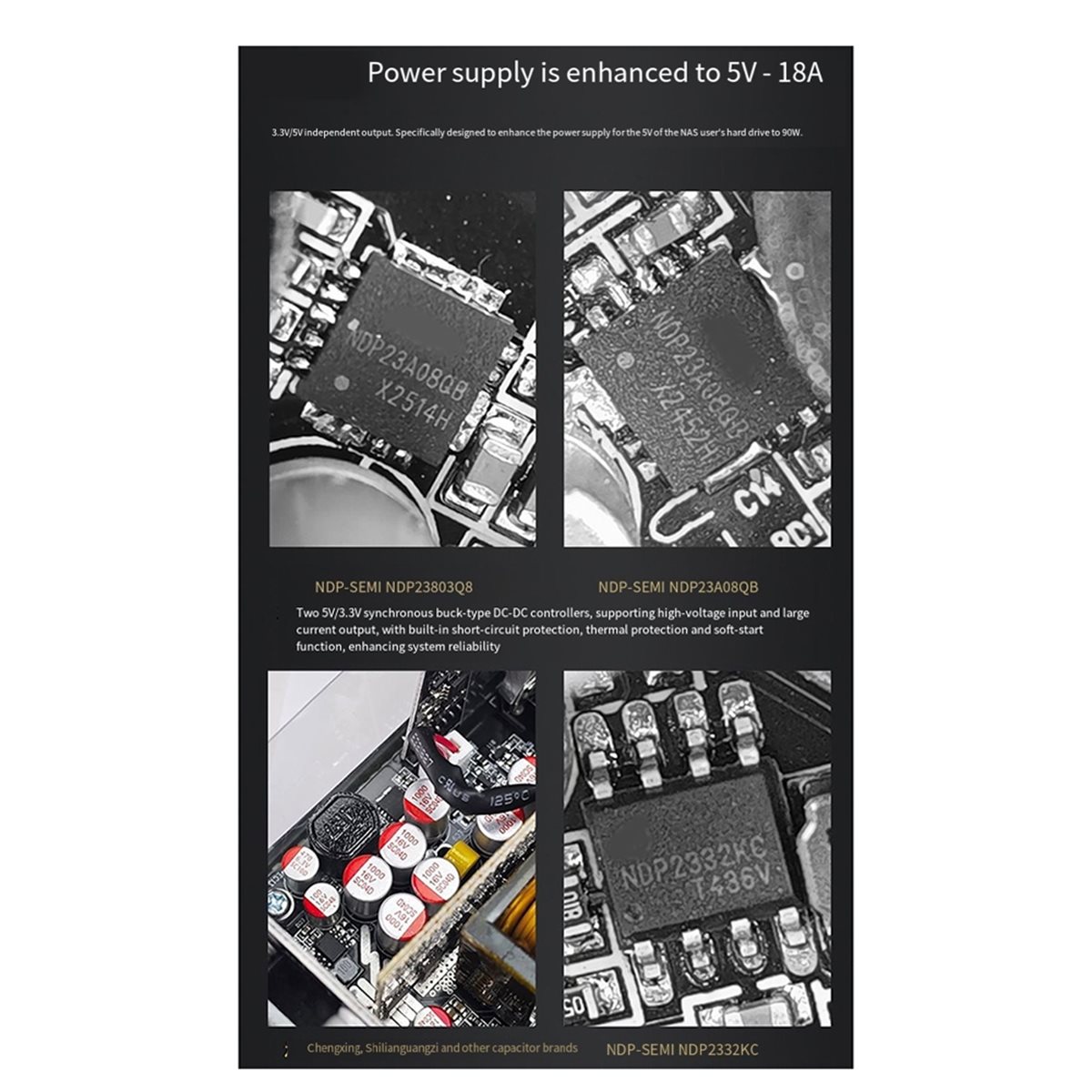 Flex Atx Power Supply 600W 1U - [AC18 デジタル]/Flex 600W モジュール式電源ユニット、小型1Uコンピュータ用PSU、Flex-ATX 600W、ITXコンパクトミニPC、POS、AIO、NASに対応、100-240V