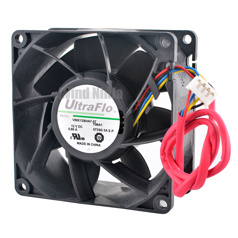 Server Power Supply - （2個入り）V80E12BHA7-57 8038 サーバー用冷却ファン DC12V 0.80A 4ピン