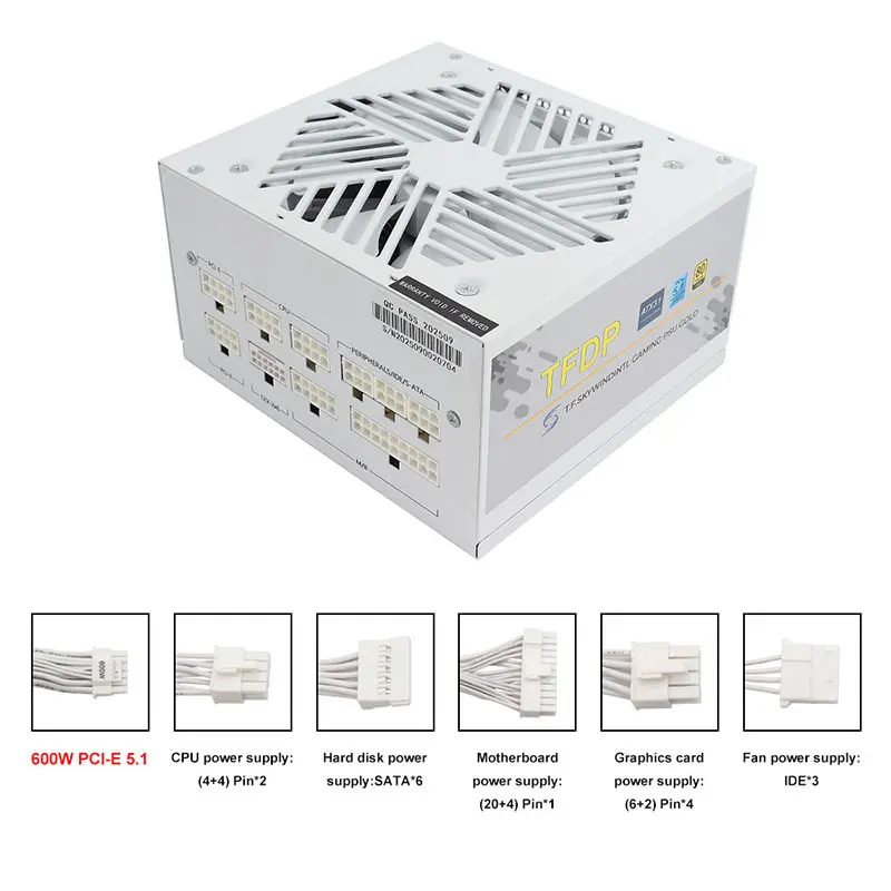 Power Supply 750W - ホワイト 750W 850W 1000W 1200W ワット
