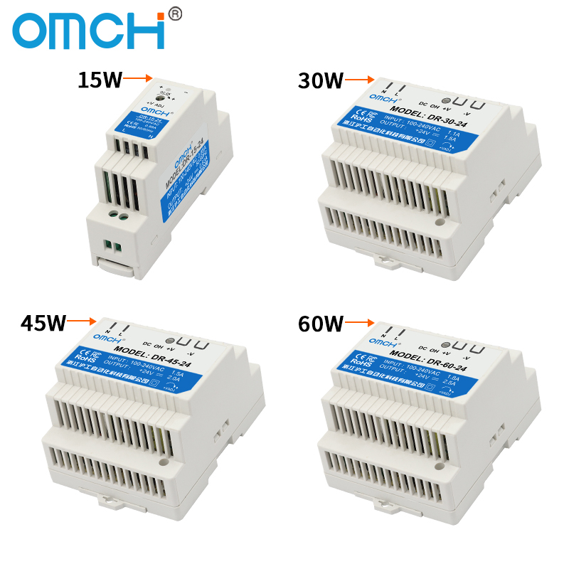 OMCH DinレールDR-15 DR-30 DR-45 D - Smps Power Supply のレビューと価格