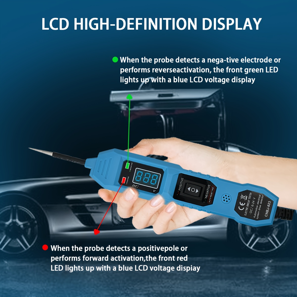 電源回路プローブテスター 6V-24V DC 自動車用電気ヒ - Power Supply Tester のレビューと価格