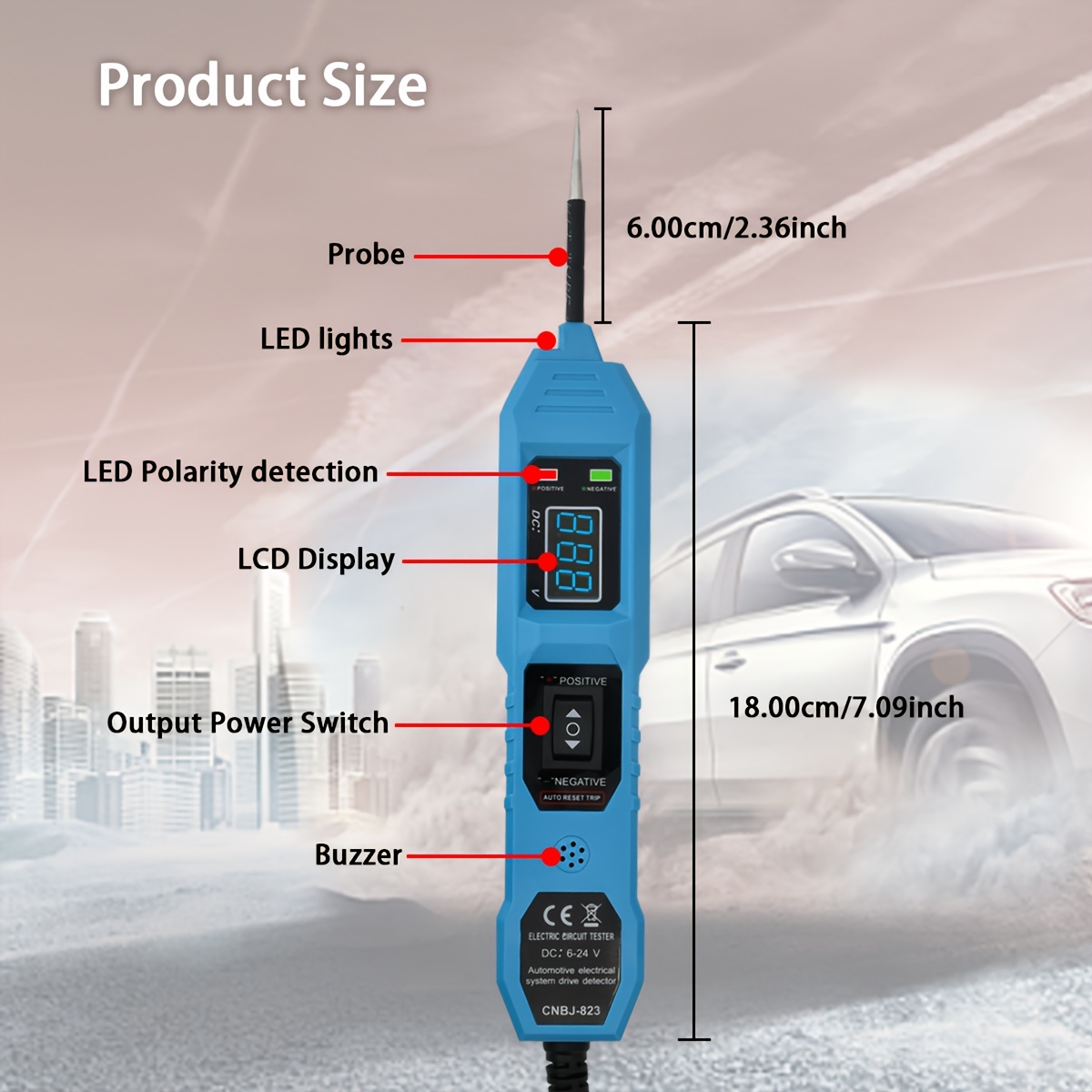 電源回路プローブテスター 6V-24V DC 自動車用電気ヒ - Power Supply Tester のレビューと価格