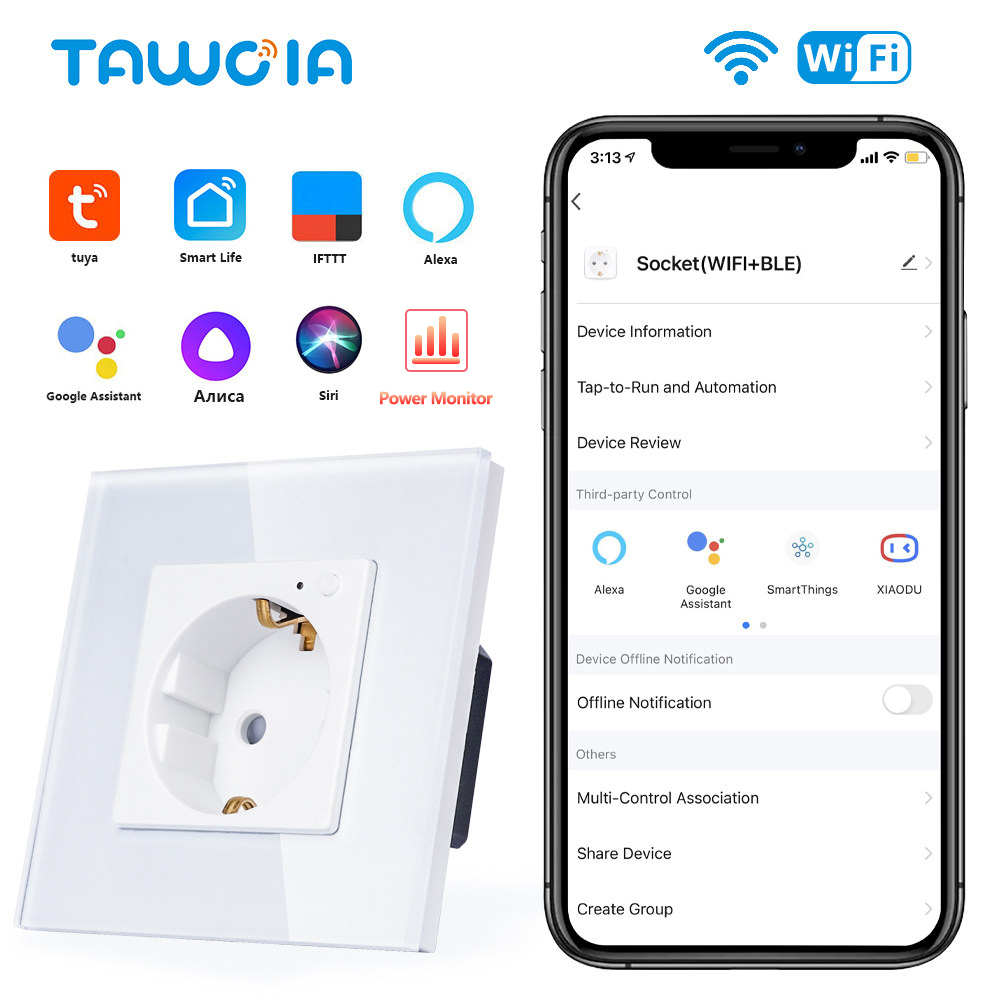 TAWOIA Wifi 壁ソケット EU 標準ガラスフレーム - Open Frame Power Supply のレビューと価格